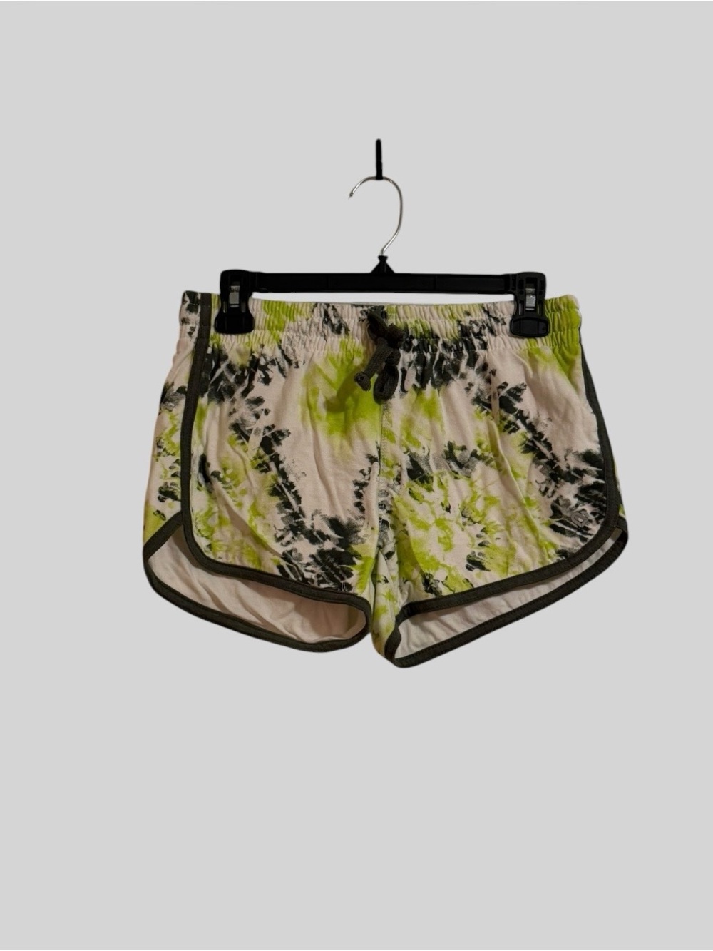 Colosseum Women's Tie-Dye Athletic Shorts - Neon Yellow & Black Trim